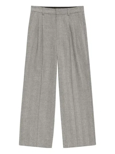 Anine Bing Belen Pants In Grey Polyester In Gray