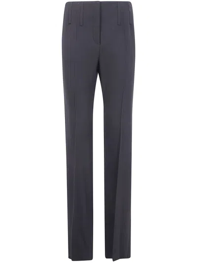 Mugler Straight Leg Trousers Featuring Front Crease In Blue