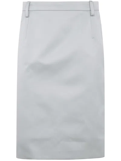 N°21 Satin Pencil Skirt In Gray