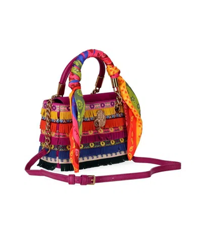 Kurt Geiger Square Mini Kensington Embellished Top Handle Bag In Multi