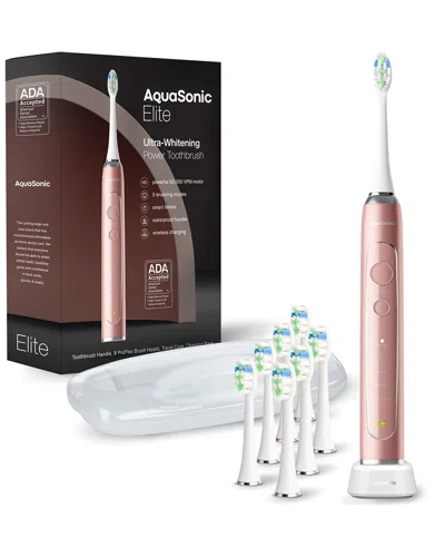 Aquasonic Elite Ultra-whitening Power Toothbrush In Rose Gold