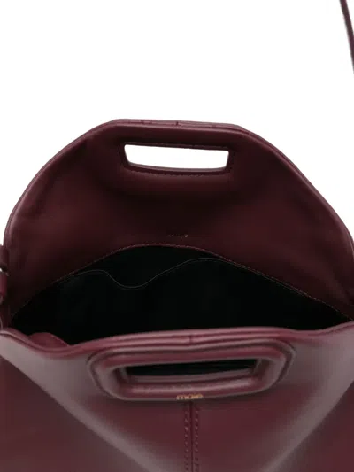 Maje Fringed Leather Tote Bag In Red