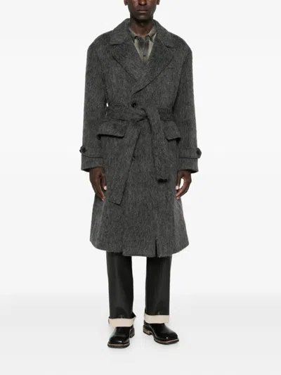 Andersson Bell Belted Coat In Gray