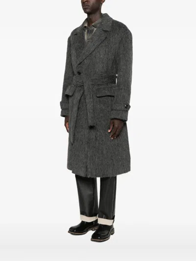 Andersson Bell Belted Coat In Gray