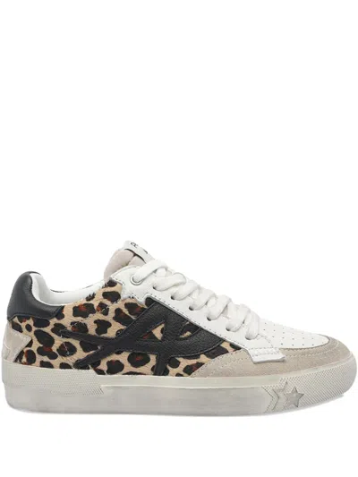 MOONLIGHT RETRO LEOPARD-PRINT SNEAKERS