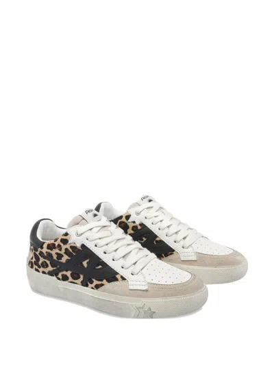MOONLIGHT RETRO LEOPARD-PRINT SNEAKERS