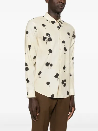 Sandro Floral-print Shirt In Neutral