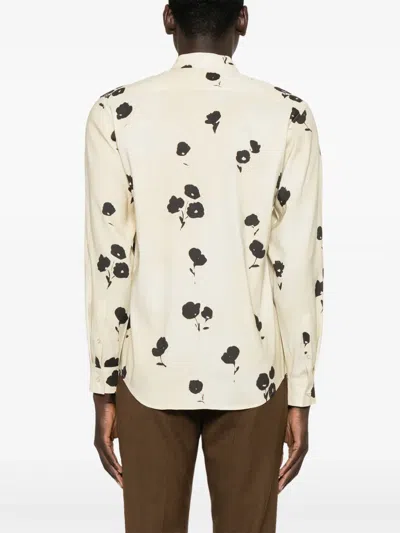 Sandro Floral-print Shirt In Neutral