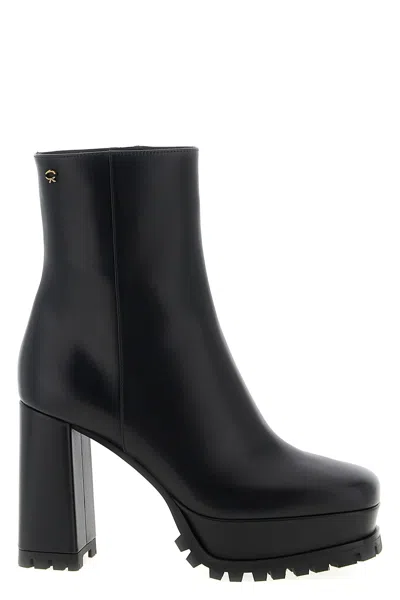 Gianvito Rossi Harlem High-heeled Ankle Boots In Black
