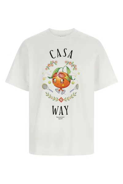 Casablanca Print T-shirt In White