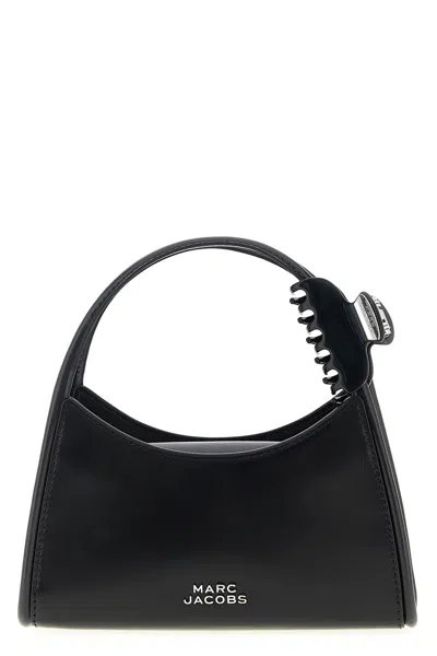 Marc Jacobs Glam Claw Clip Leather Crossbody Bag In Black