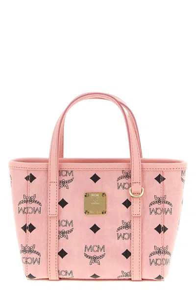 Mcm Mini Tote Bag Toni Top-zip In Pink