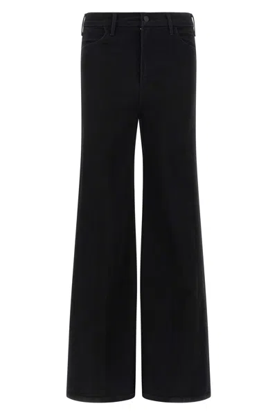 Mother The Roller Sneak Flared Jeans In Black