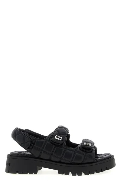 Marc Jacobs The Quilted Sunny Sandals In Black