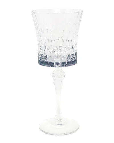 Vivience Set Of 6 Diamond Water Glasses With Shade On The Bottom In Gray