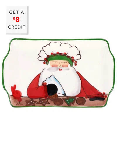Vietri Old St. Nick 2025 Limited Edition Rectangular Platter In Multi