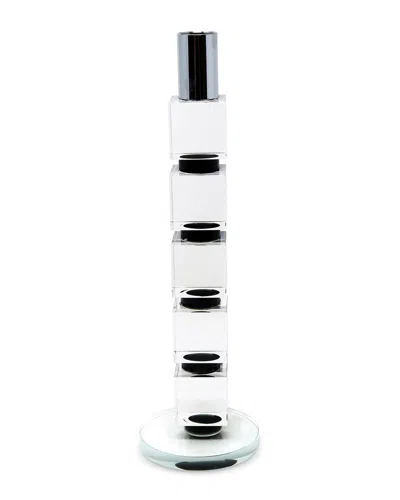 Vivience Block Design Crystal Candlestick In Multi