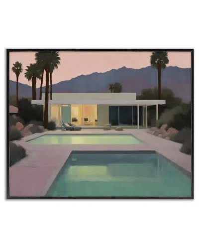Stupell Industries Tranquil Pool At Sunset Framed Giclee Art In Multi