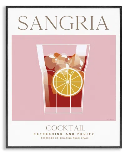 Stupell Industries Chic Minimal Sangria Framed Giclee Art In Multi