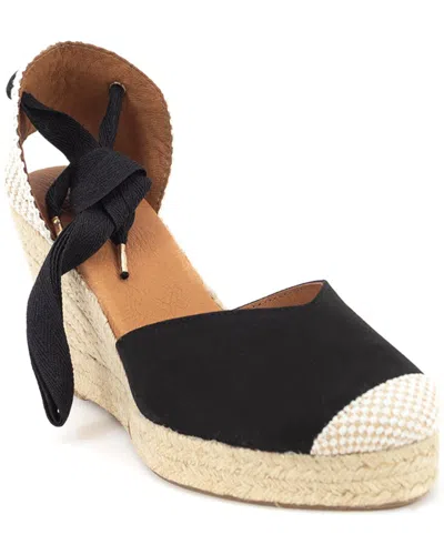 Menina Step Jimena Medium-lace Espadrille In Black