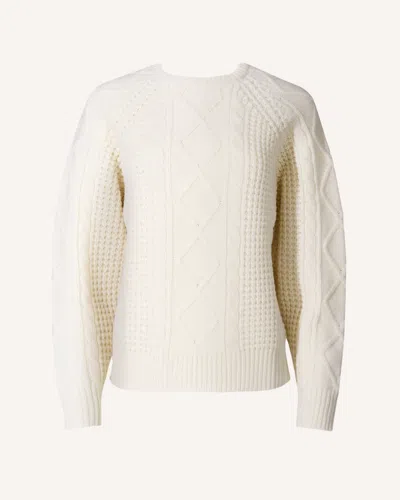 Perfect Moment Crystal Merino Wool Sweater Xl In White