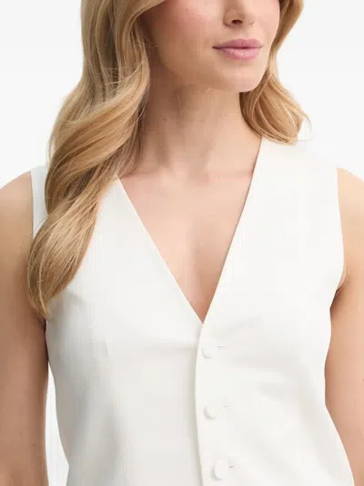 A.l.c Button-front Sleeveless Top In White