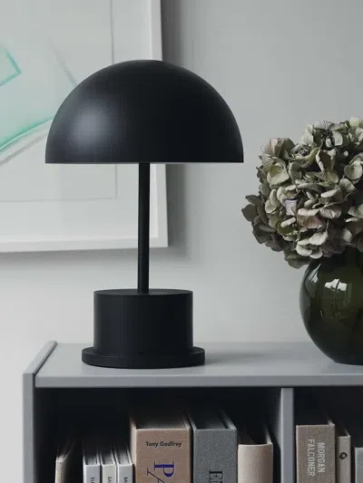 Printworks Riviera Dome-base Table Lamp In Black