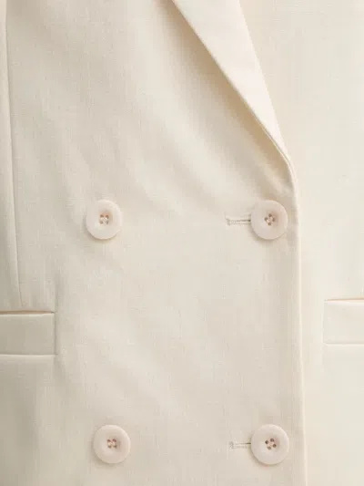 Apc Double-breasted Blazer In Neutral