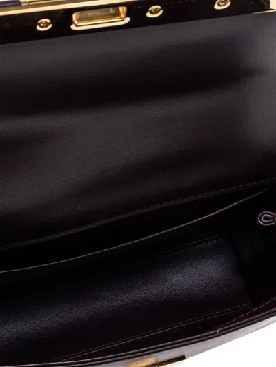 Dolce & Gabbana Women Aubergine Leather Mini Marlene Shoulder Bag In Purple