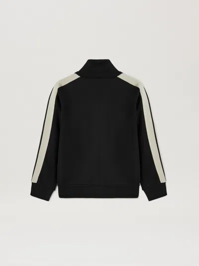 Palm Angels Stripe-detail Track Jacket In Black