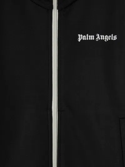 Palm Angels Stripe-detail Track Jacket In Black