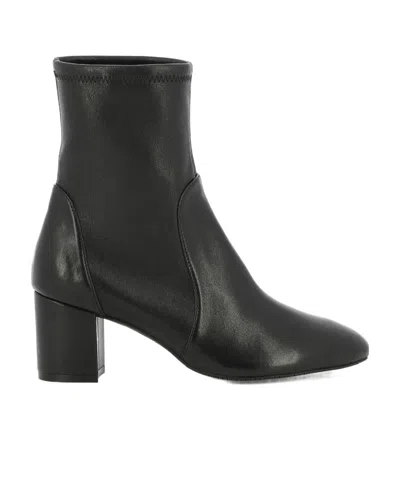 Stuart Weitzman Yuliana 60 Womens Leather Pull On Mid-calf Boots In Black Leather
