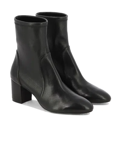 Stuart Weitzman Yuliana 60 Womens Leather Pull On Mid-calf Boots In Black Leather