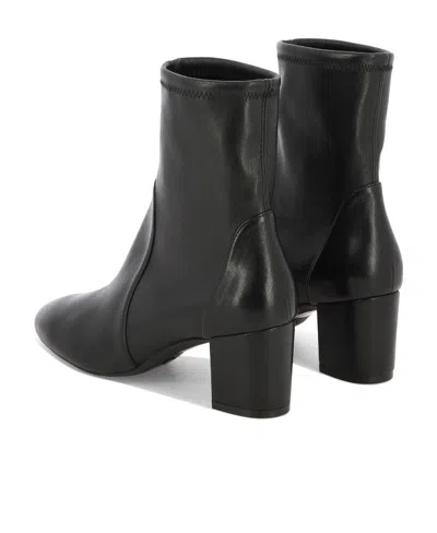Stuart Weitzman Yuliana 60 Womens Leather Pull On Mid-calf Boots In Black Leather