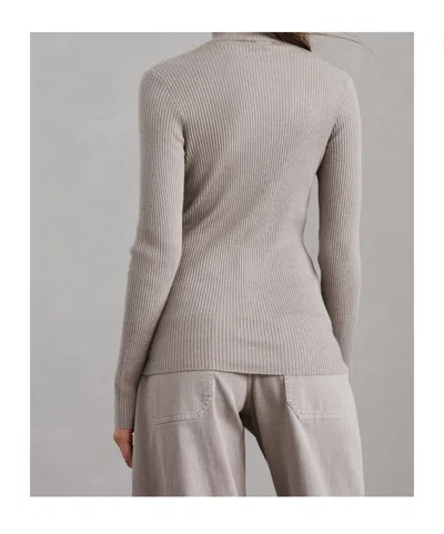 Brunello Cucinelli Turtleneck Sweater In Cashmere Blend In Brown