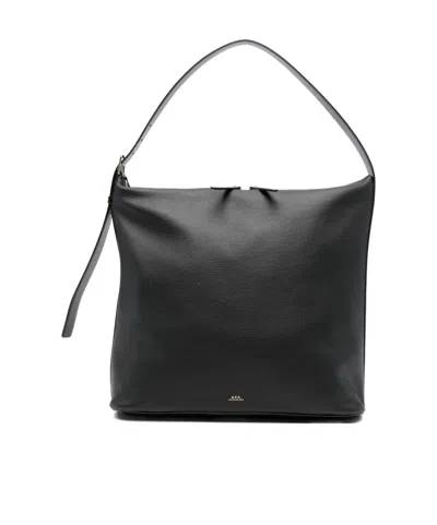 Apc A.p.c. Women Vera Leather Shoulder Bag In Black