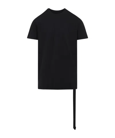 Rick Owens Drkshdw Drkshdw By Rick Owens Relaxed Fit Black Cotton T-shirt With Crew Neckline In Black
