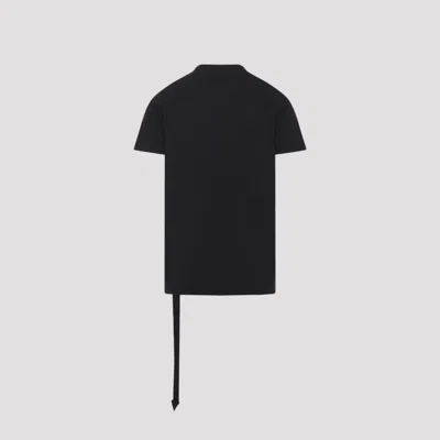 Rick Owens Drkshdw Drkshdw By Rick Owens Relaxed Fit Black Cotton T-shirt With Crew Neckline In Black