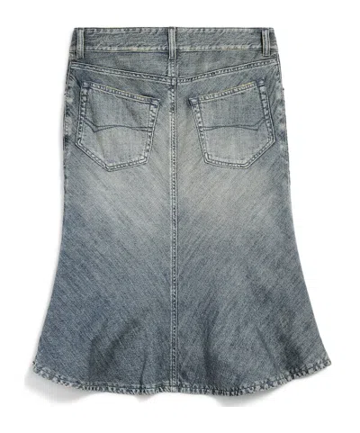 Balenciaga Godet Mini Skirt In Blue
