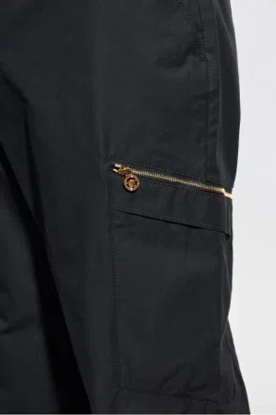 Versace Belt Loop Casual Pants In Black