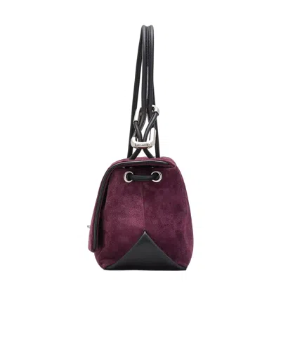 Marc Jacobs Rectangular Suede Shoulder Bag With Adjustable Strap In Red