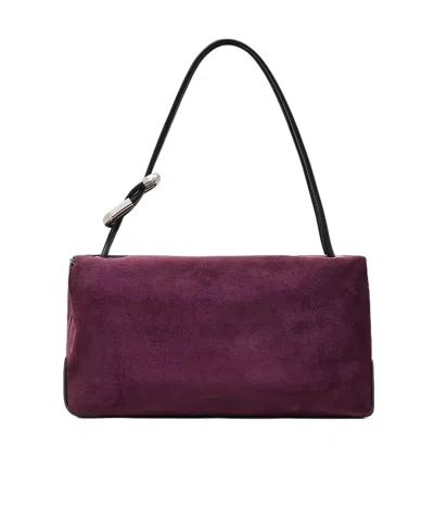 Marc Jacobs Rectangular Suede Shoulder Bag With Adjustable Strap In Red