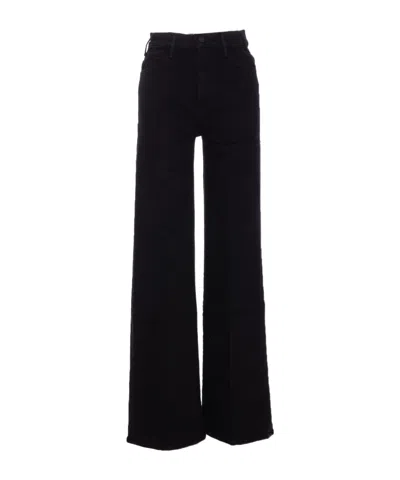 Mother The Roller Sneak Flared Jeans In Black