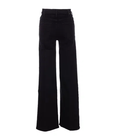 Mother The Roller Sneak Flared Jeans In Black