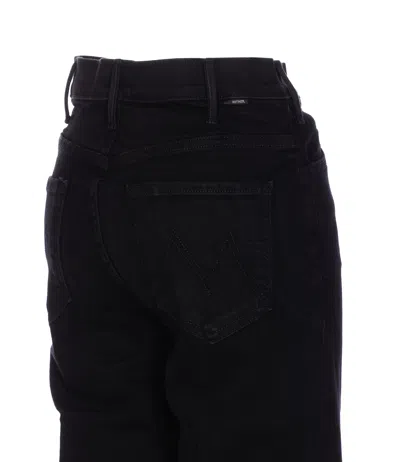 Mother The Roller Sneak Flared Jeans In Black
