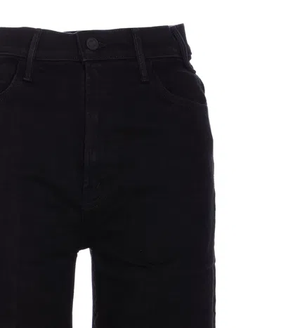 Mother The Roller Sneak Flared Jeans In Black
