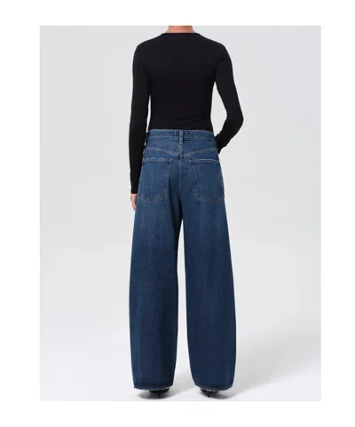 Agolde Women Blue Vana Fold Jeans, 28 Luxury Jeans For Women Darveys
