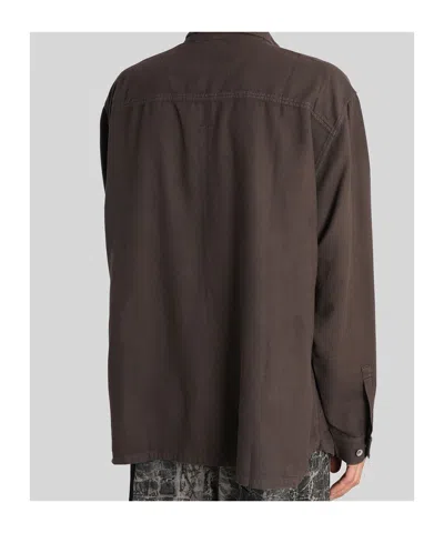 Rick Owens Drkshdw Darkshadow Jumbo Overshirt In Brown