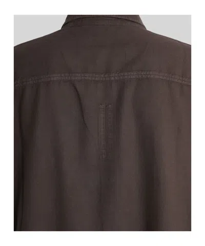 Rick Owens Drkshdw Darkshadow Jumbo Overshirt In Brown