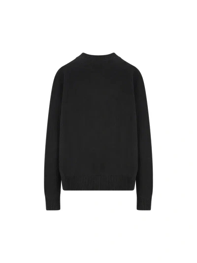 Givenchy Womens Black Brand-intarsia Round-neck Wool And Cashmere Sweater